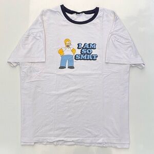 Vintage Y2K Homer The Simpsons Im Smart Ringer T Shirt Size Men’s 3XL